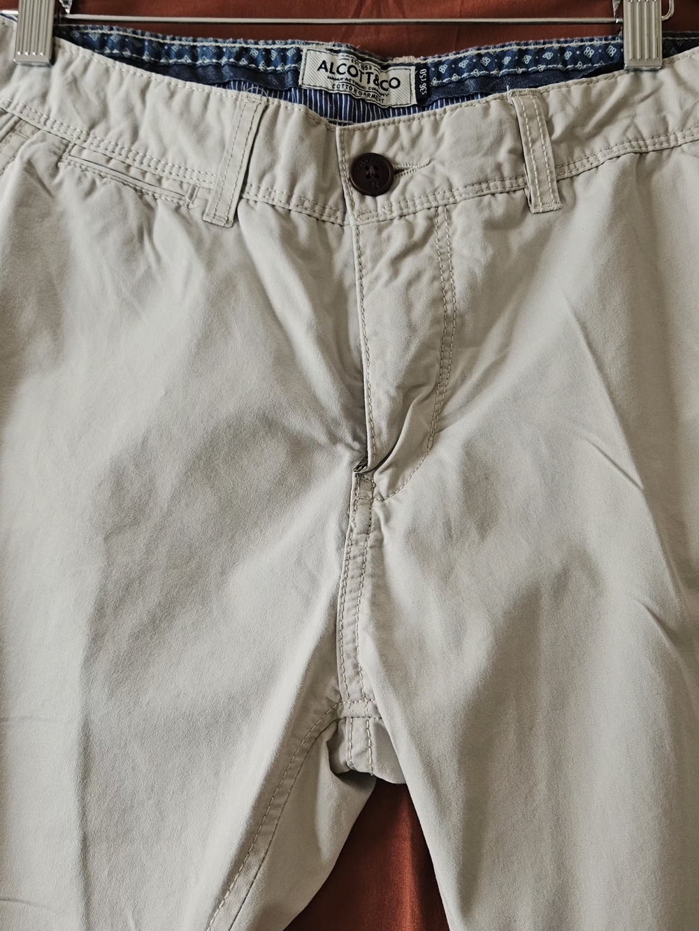 ​Alcott & Co. Men’s Khaki Chino Pants - Size 36 - Slim Straight Fit - Picture 8 of 12